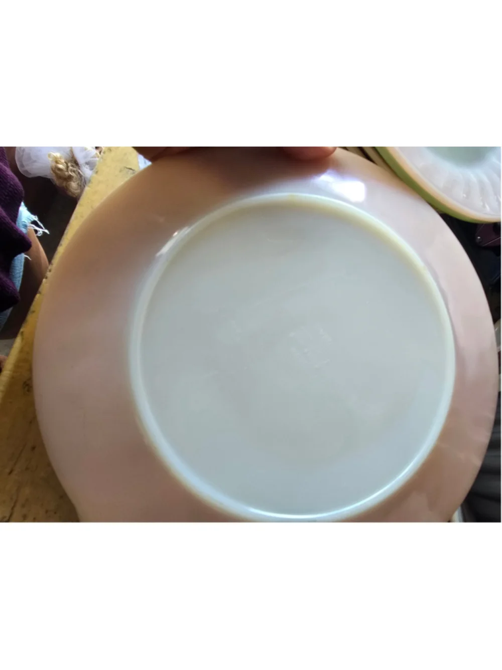Fire-King Vintage Pink Swirl Milk Glass Dinner Plates Set of Two Coquette Fairy